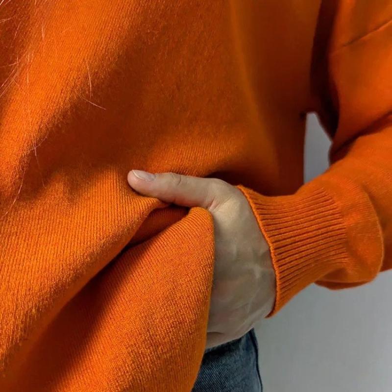 Sienna Oversized Turtleneck Sweater | Side Slits Long Sleeve Sweater - Image 4