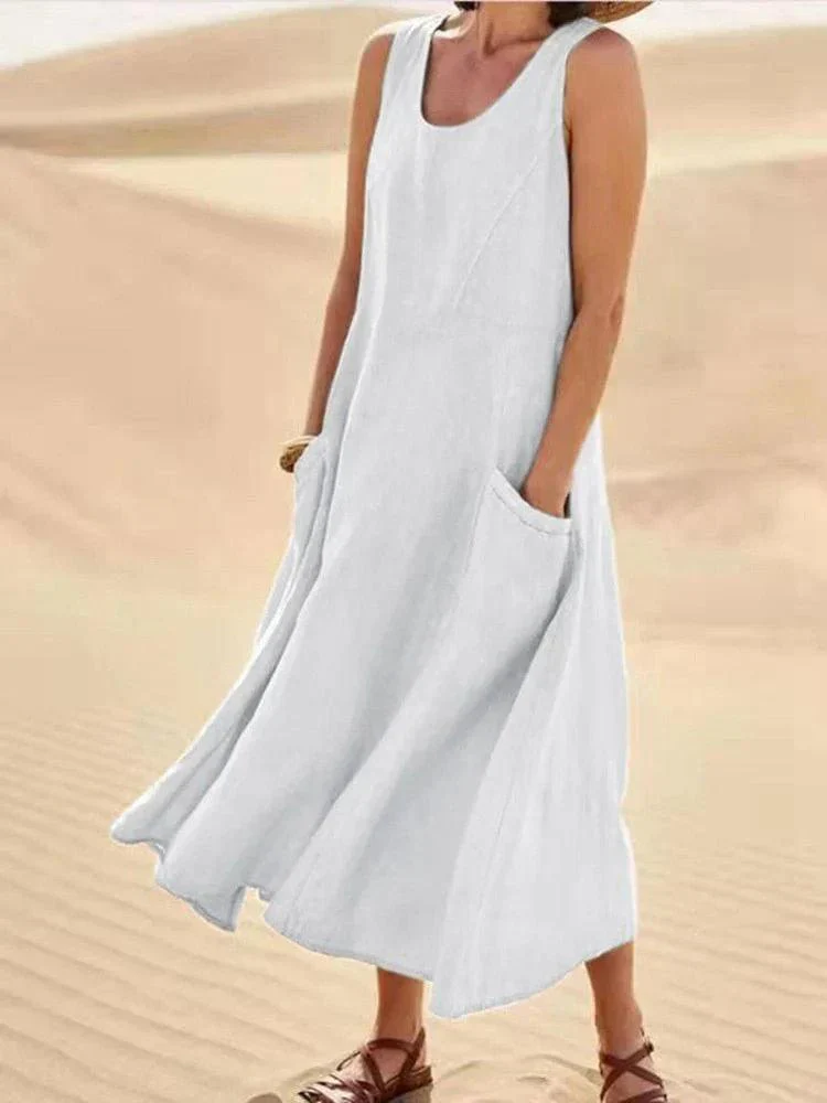 Sonia Dress | Lightweight Cotton-Linen Summer Dress - Image 3