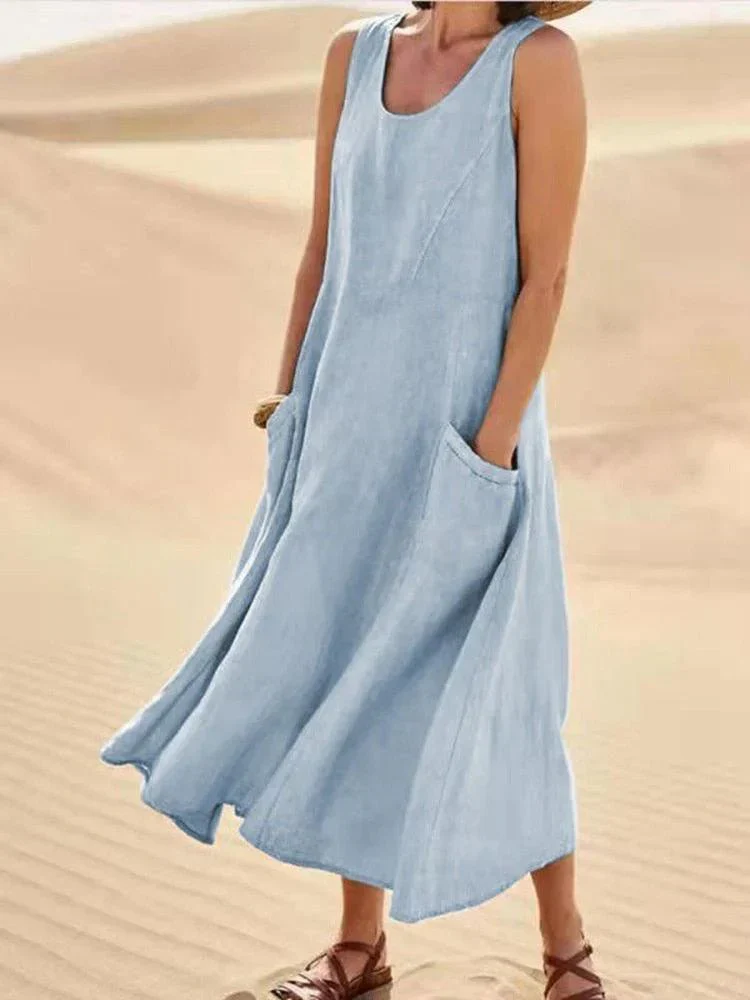 Sonia Dress | Lightweight Cotton-Linen Summer Dress - Image 5
