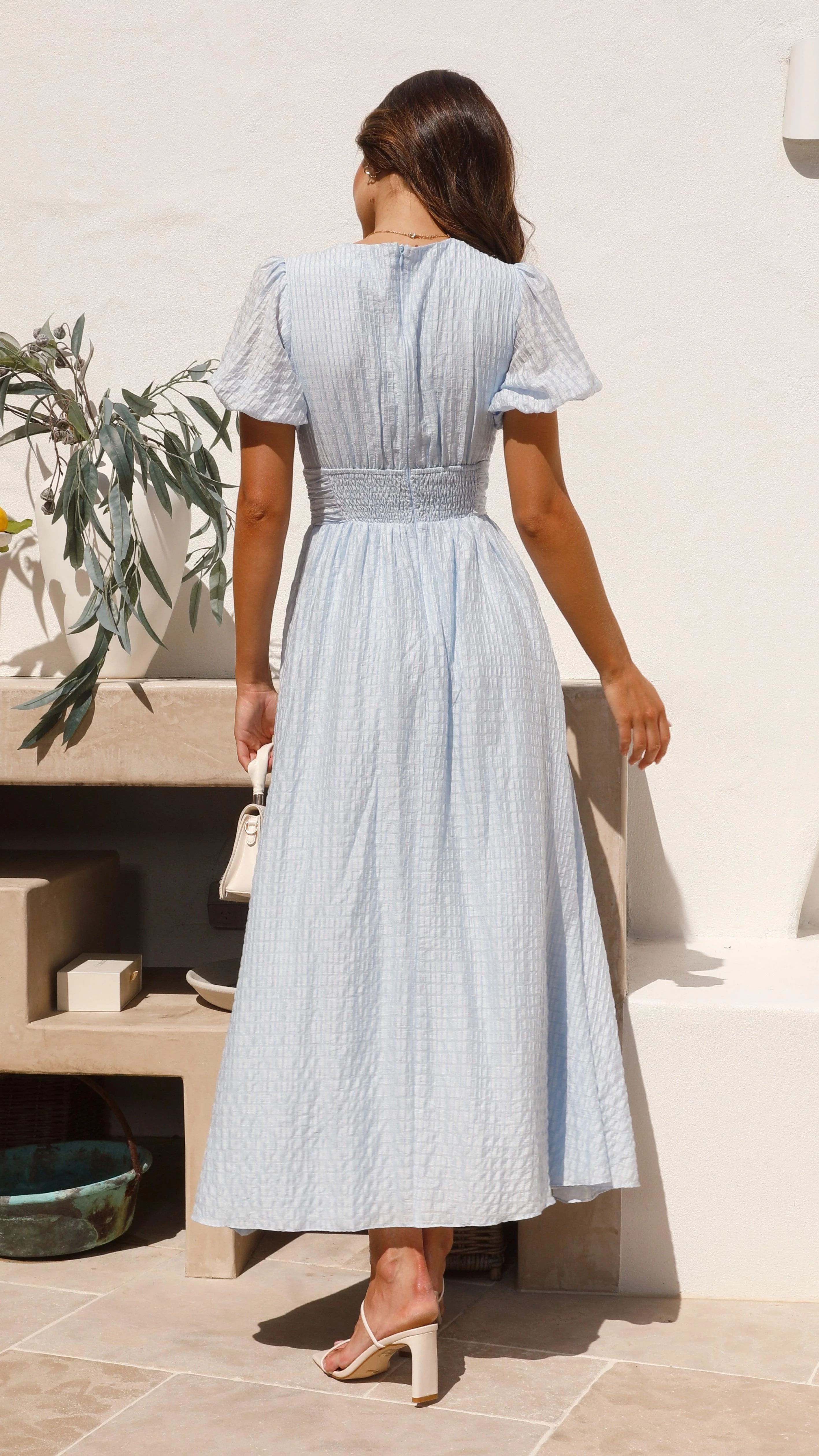 Sorelle Dress | Flattering V-Neckline Midi Dress - Image 3