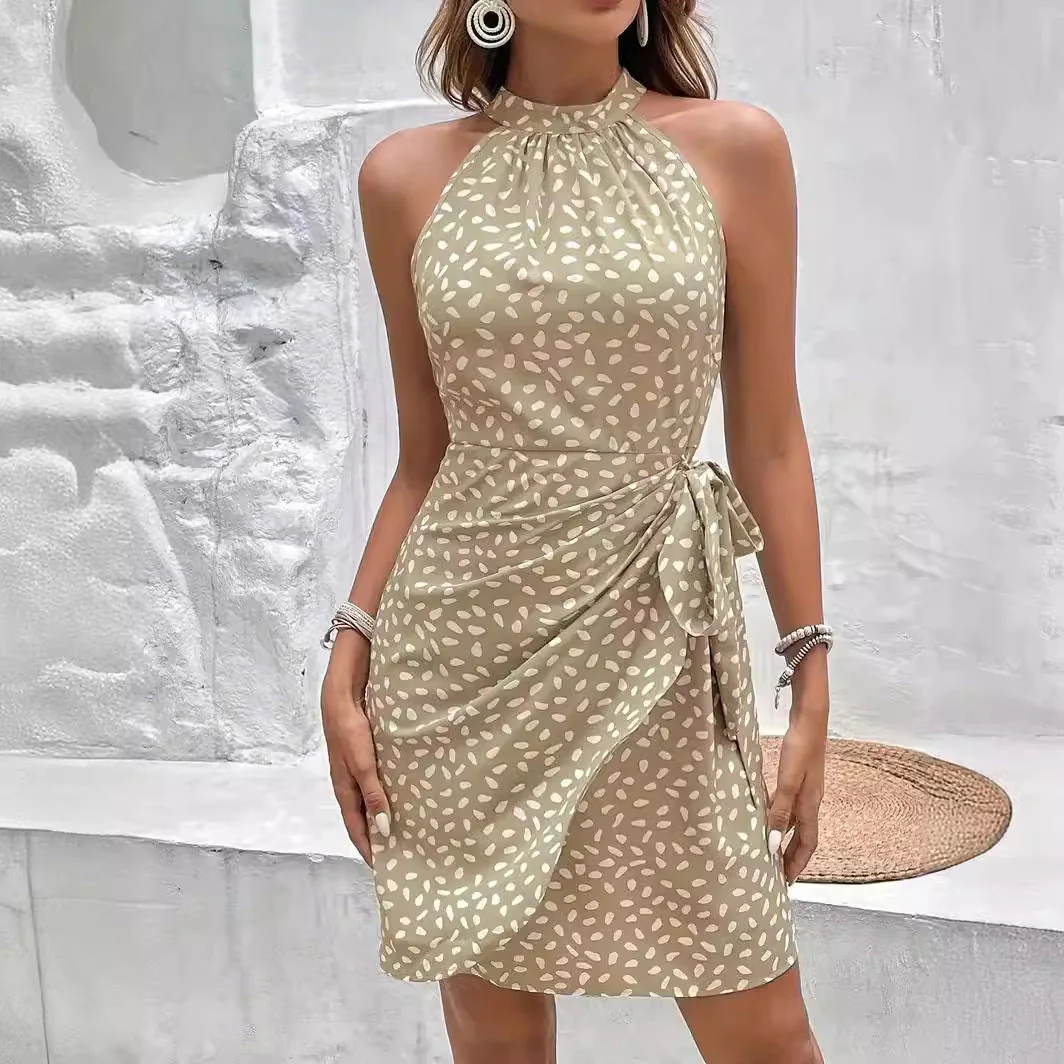 Steffie Dress | Cotton Summer Dress Halterneck - Image 3