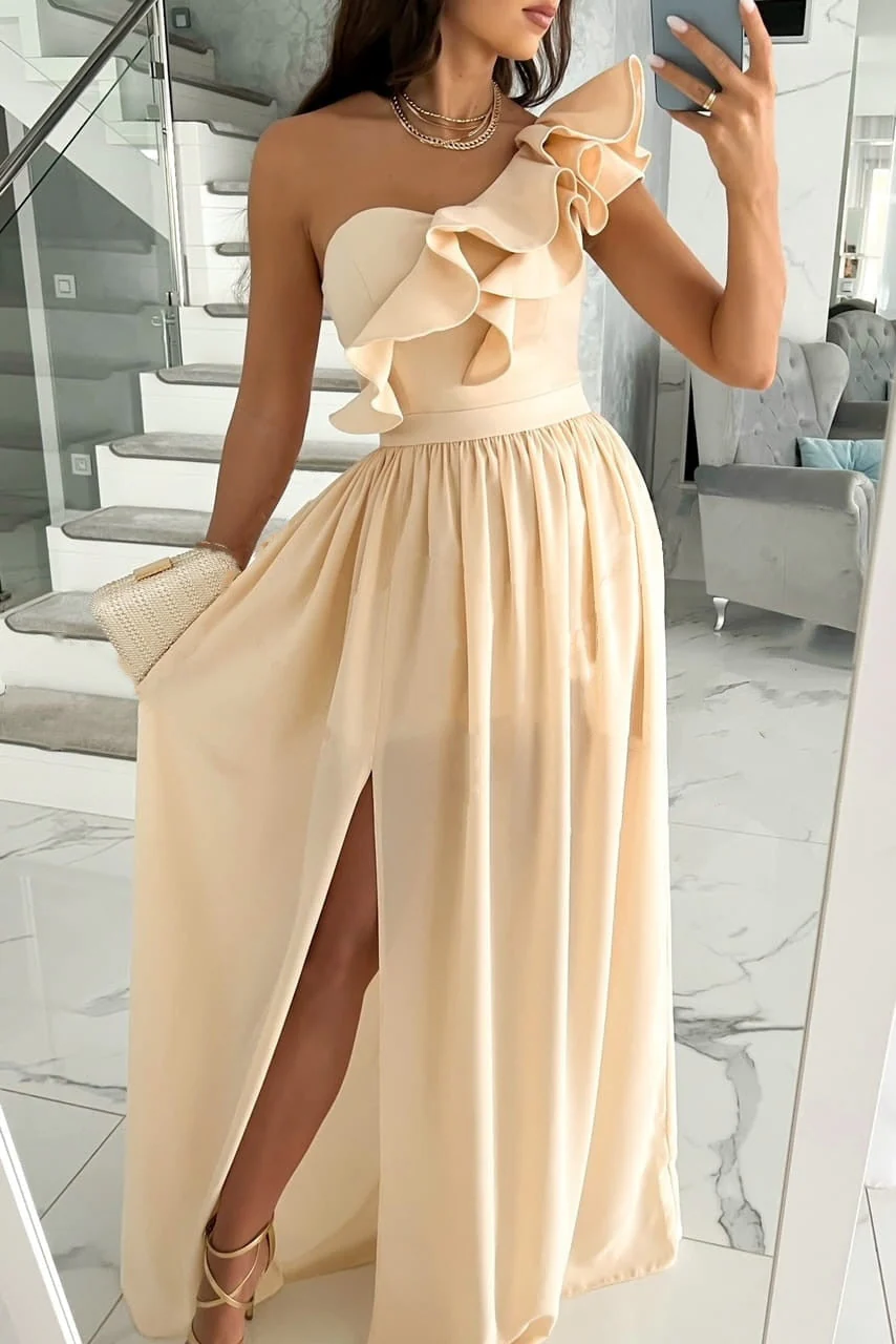 Suset Dress | Elegant One-Shoulder Summer Dress - Image 4