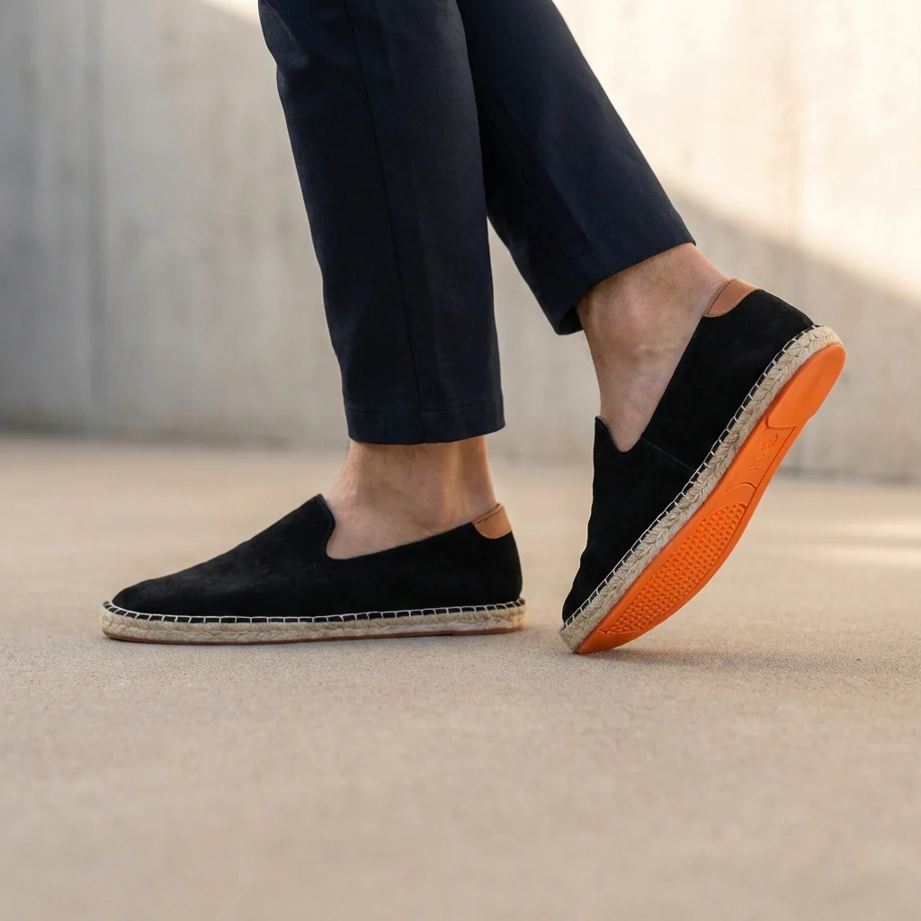 Teddy Relaxed Fit Slip-On Espadrilles | Jute Trim Contrast Heel Espadrilles - Image 3