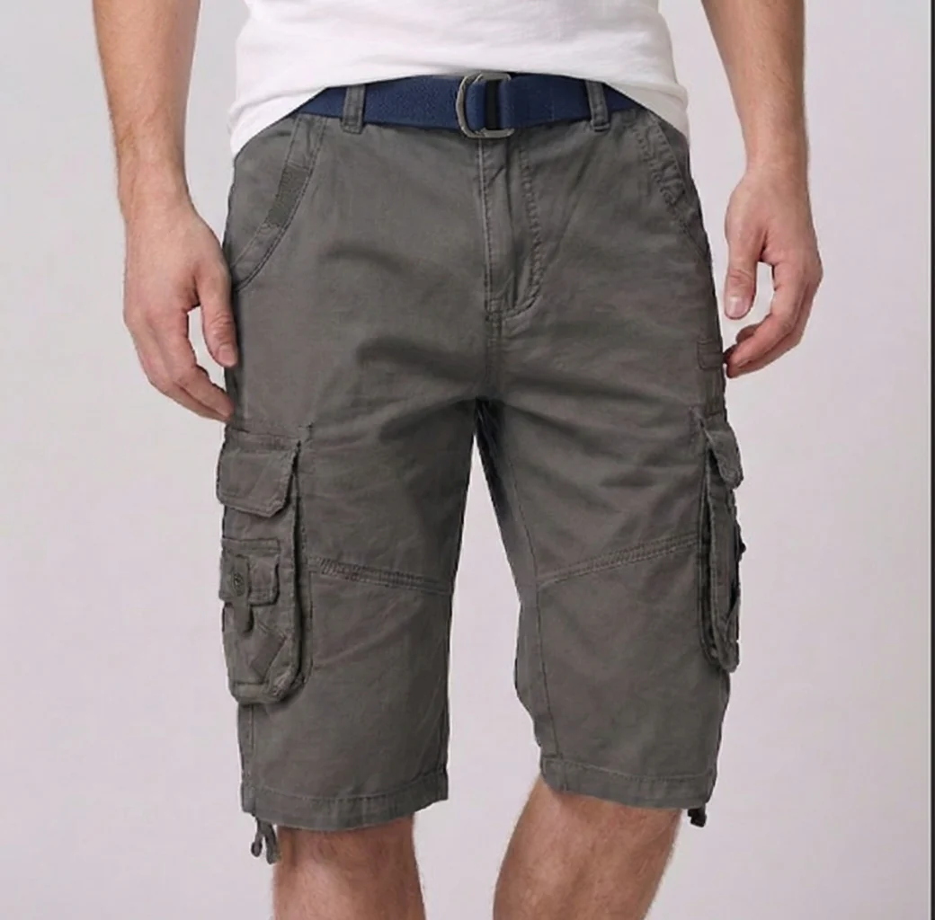Theodore Relaxed Fit Cargo Shorts | Cargo Pockets Belted Cargo Shorts - Image 6