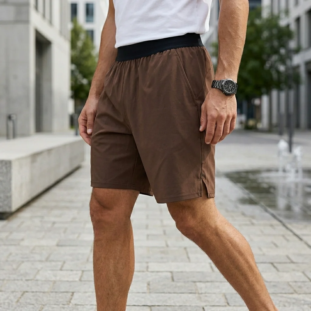 Theodore Relaxed Fit Shorts | Elastic Waistband Side Pockets Shorts - Image 7