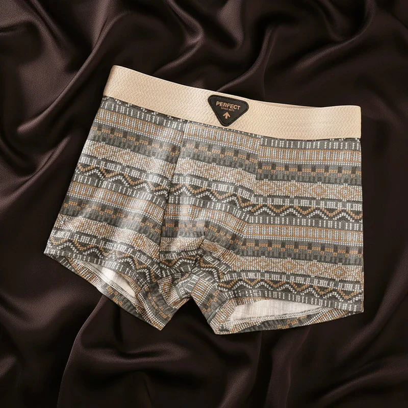 Thomas Form-Fitting Boxer Briefs | Geometric Mid-Thigh Boxer Briefs - Image 2