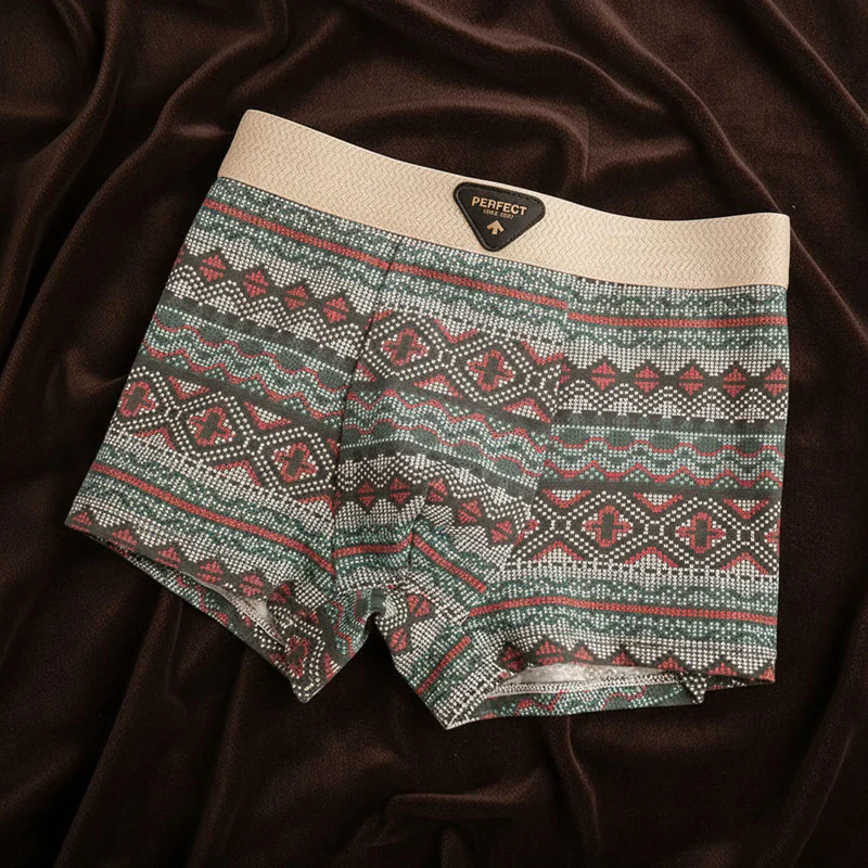 Thomas Form-Fitting Boxer Briefs | Geometric Mid-Thigh Boxer Briefs - Image 3