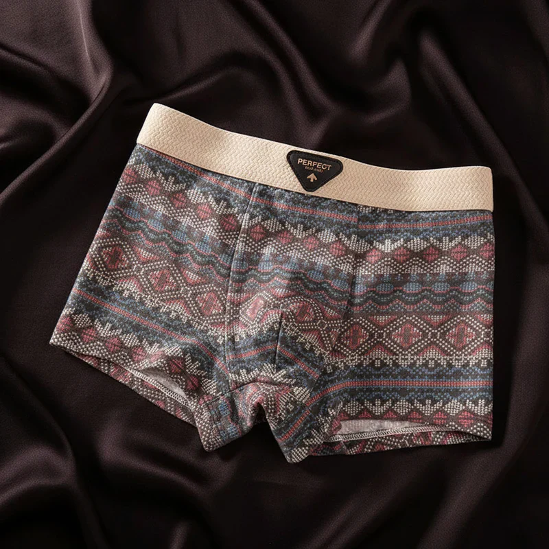 Thomas Form-Fitting Boxer Briefs | Geometric Mid-Thigh Boxer Briefs - Image 4