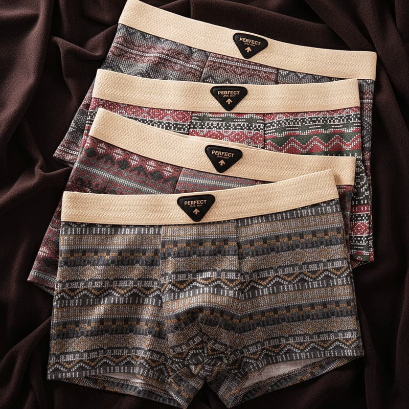 Thomas Form-Fitting Boxer Briefs | Geometric Mid-Thigh Boxer Briefs - Image 7