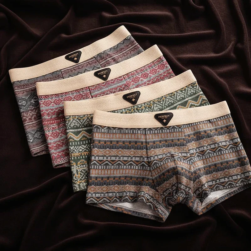 Thomas Form-Fitting Boxer Briefs | Geometric Mid-Thigh Boxer Briefs - Image 8