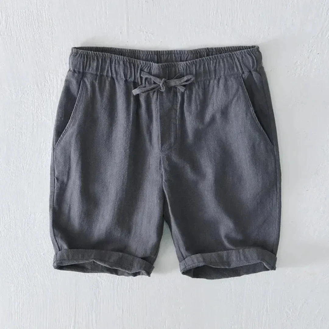 Thomas Relaxed Fit Drawstring Shorts | Elasticated Waistband Side Pockets Shorts - Image 3