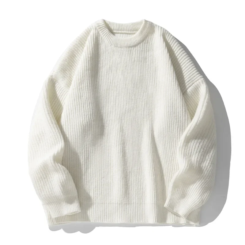 Theodore Minimalist Ribbed Crew Neck Sweater | Solid Knit Pullover - Image 3