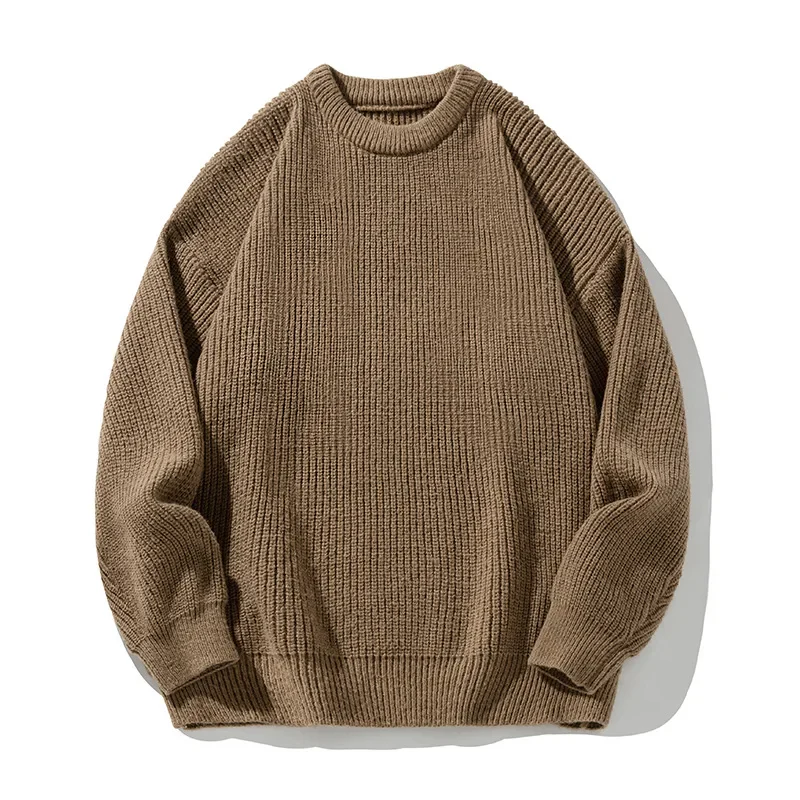 Theodore Minimalist Ribbed Crew Neck Sweater | Solid Knit Pullover - Image 4
