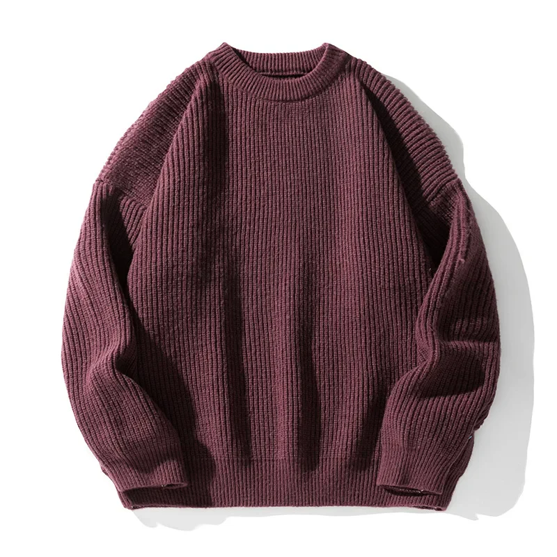 Theodore Minimalist Ribbed Crew Neck Sweater | Solid Knit Pullover - Image 5
