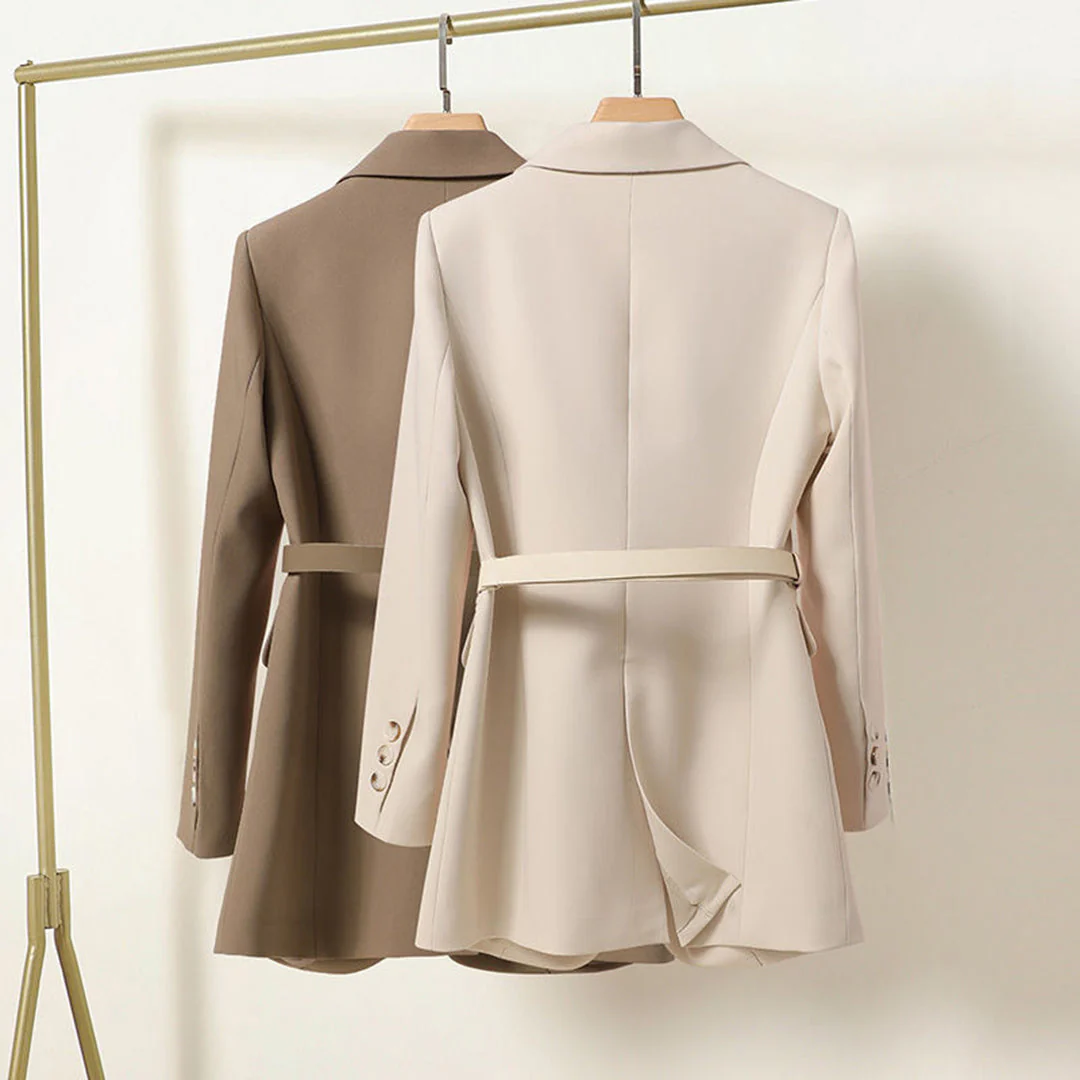 Women’s Blazer – Relaxed Fit – Tailored Waist – Belted – Single Button – Smart Casual - Image 2