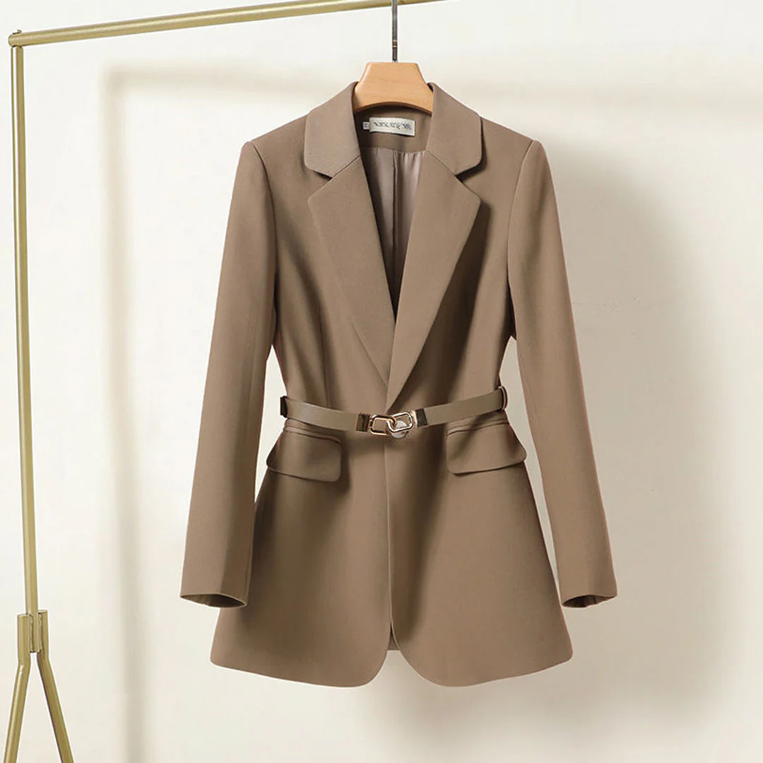 Women’s Blazer – Relaxed Fit – Tailored Waist – Belted – Single Button – Smart Casual - Image 4