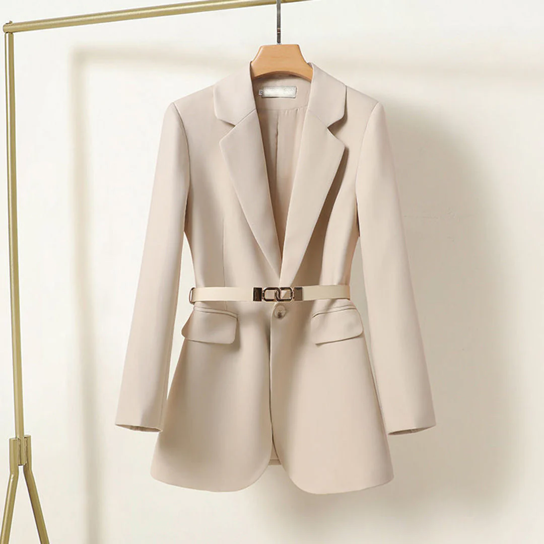 Women’s Blazer – Relaxed Fit – Tailored Waist – Belted – Single Button – Smart Casual - Image 5