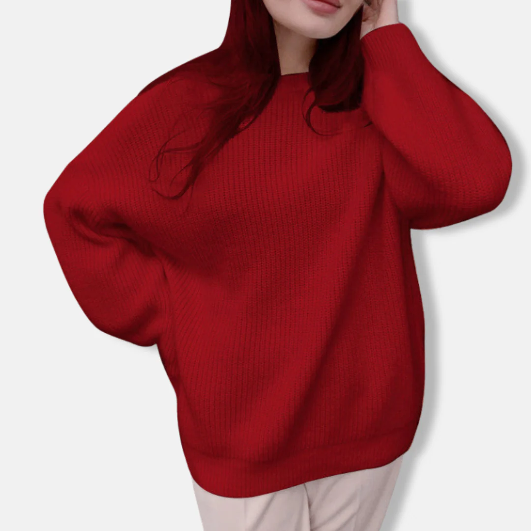 Women’s Oversized Sweater – Ribbed Knit – Relaxed Fit – Long Sleeve Casual Wear - Image 3